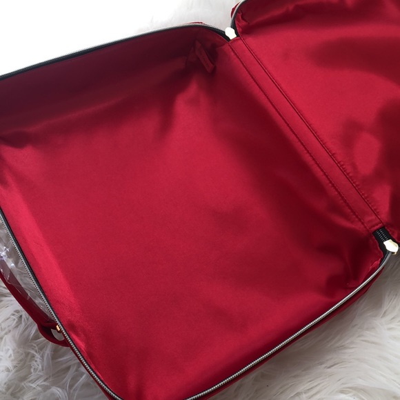 Estée Lauder red zipper cosmetic bag - Picture 10 of 12